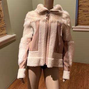 Chloe Suede Wool Shearling Jacket That Is Reversible Gorgeous Size Italy 40